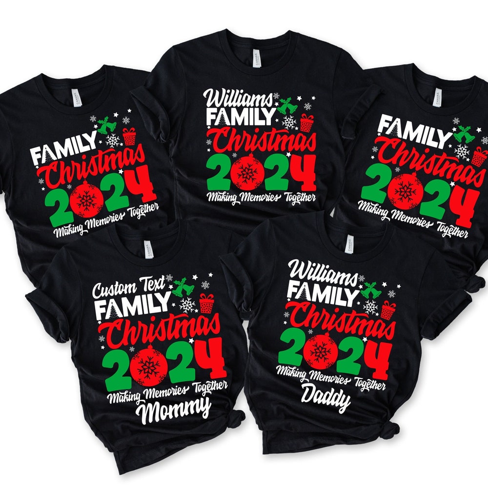 Custom Family Christmas Shirt, Family Christmas 2024 Making Memories Together Shirt, Christmas Shirt, Christmas Group Shirt, Christmas Gift Designed By Facetotes