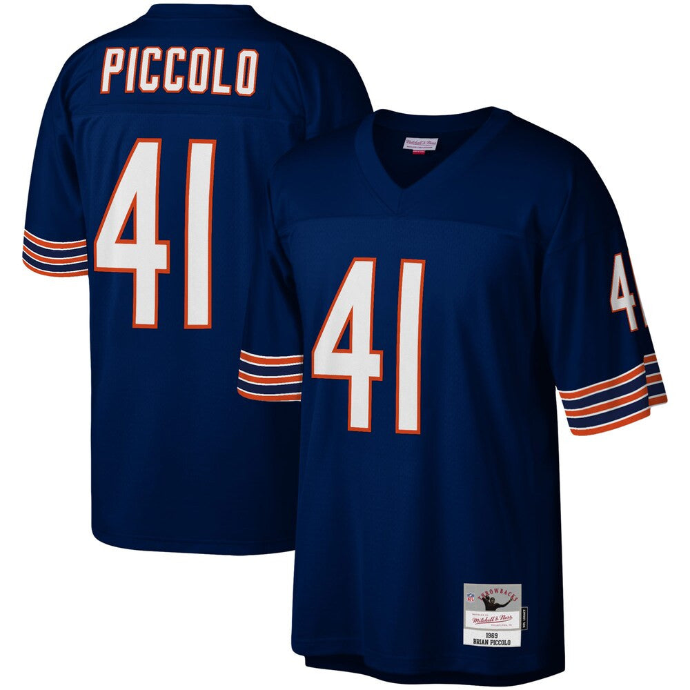 Men’S Chicago Bears Brian Piccolo Mitchell & Ness Navy Legacy Replica ...