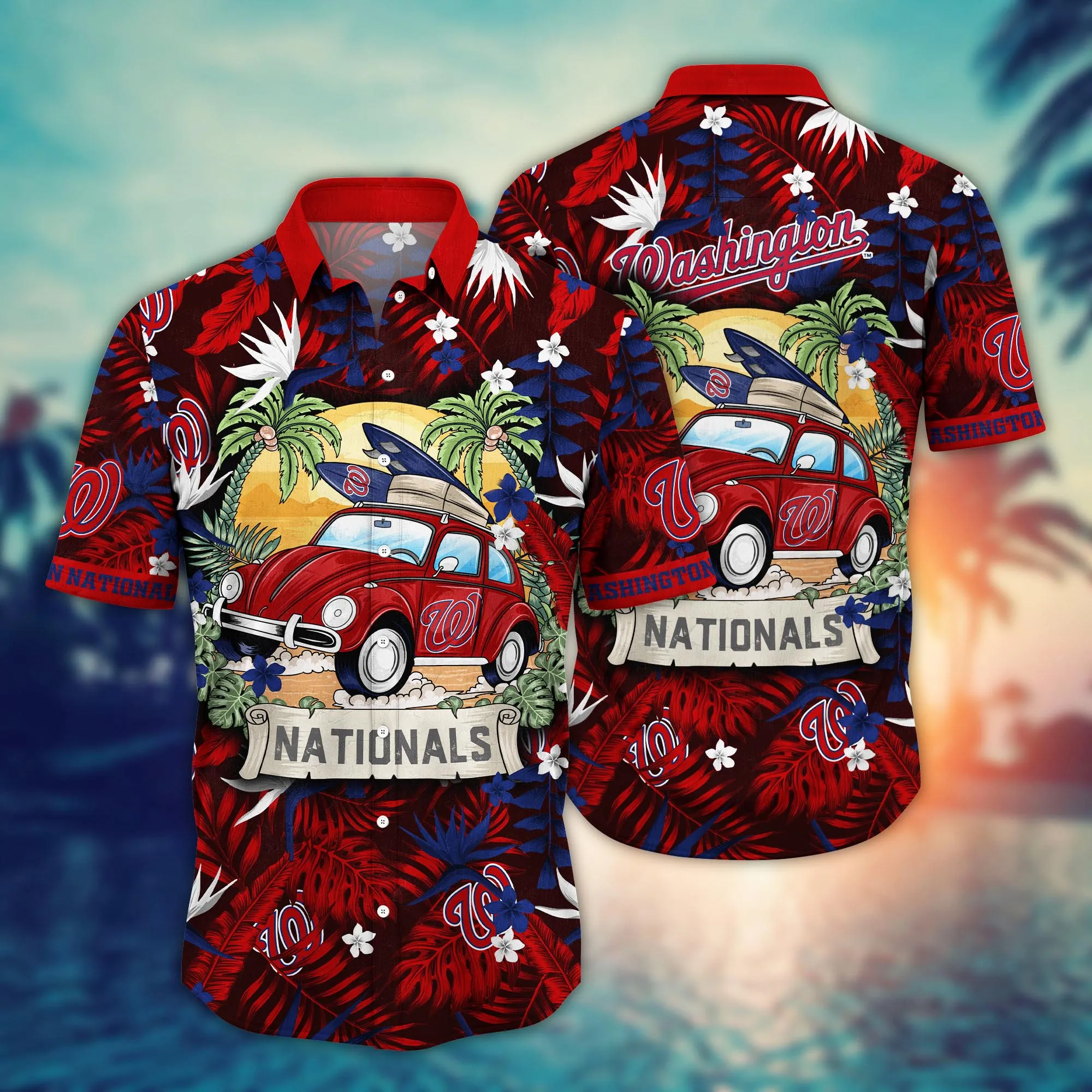 Washington Nationals Mlb Hawaiian Shirt Water Sportstime Aloha Shirt