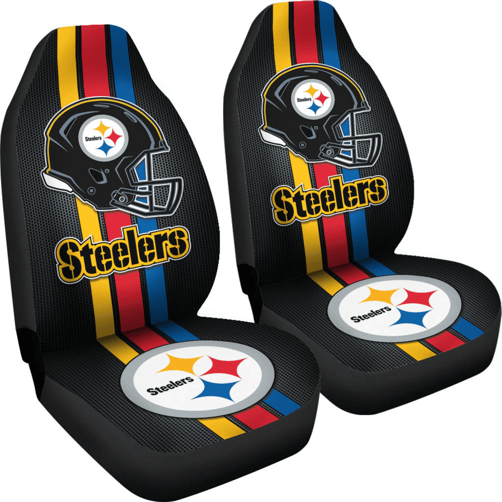 Pittsburgh Steelers Car Seat Cover Set American Football Logo Helmet CSC8029