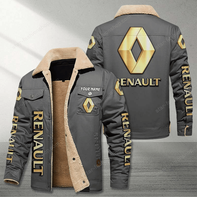 Renault Gray Custom Name Stand Collar Jacket