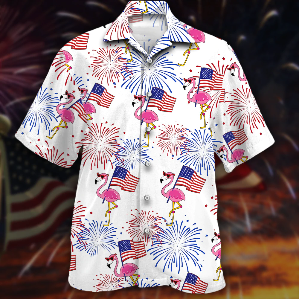 Flamingo Hawaiian Shirt – Independence Day Is Coming, Hawaiian Shirt For Men