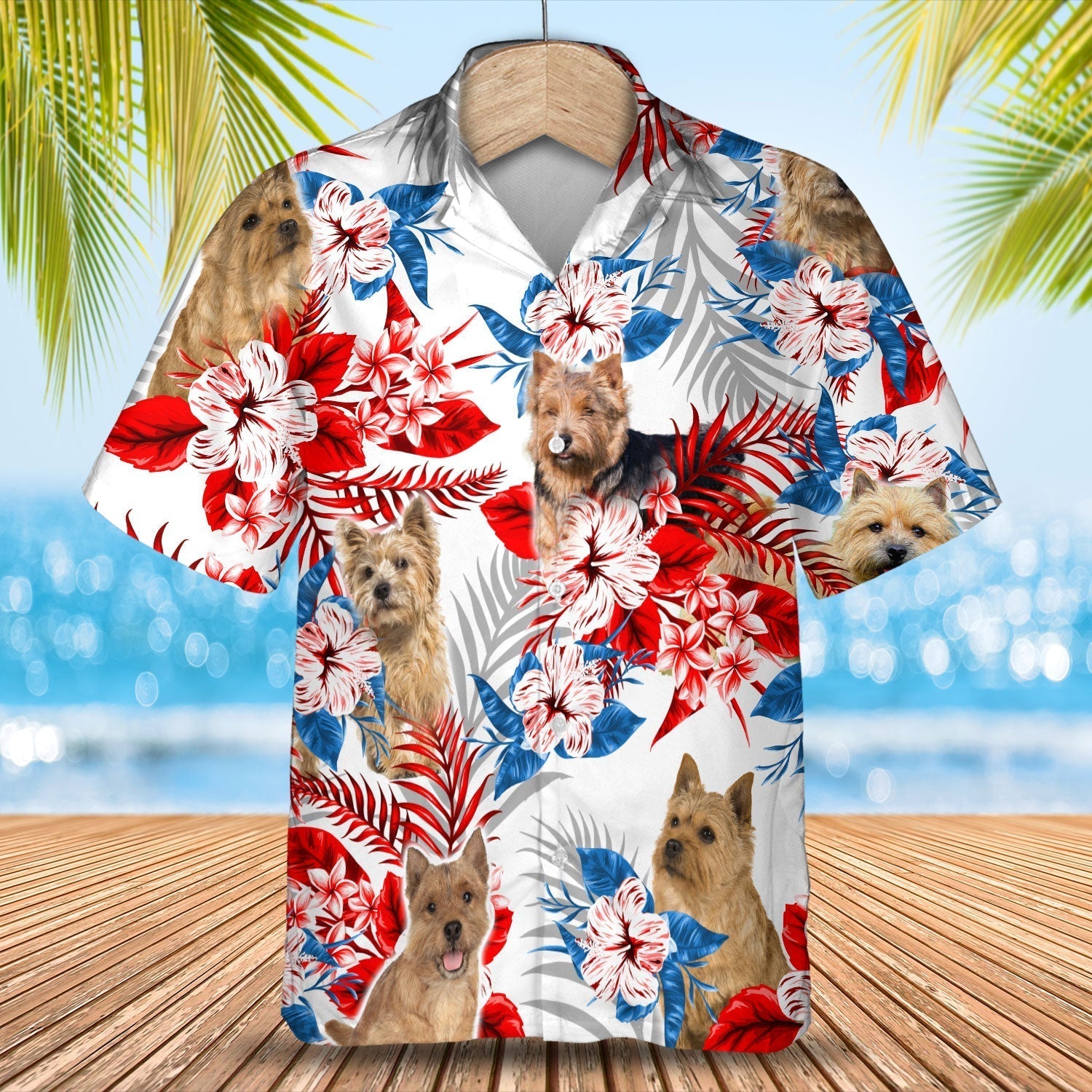 Norwich Terrier Hawaiian Shirt – Summer Aloha Shirt, Hawaiian Shirt For Men And Women