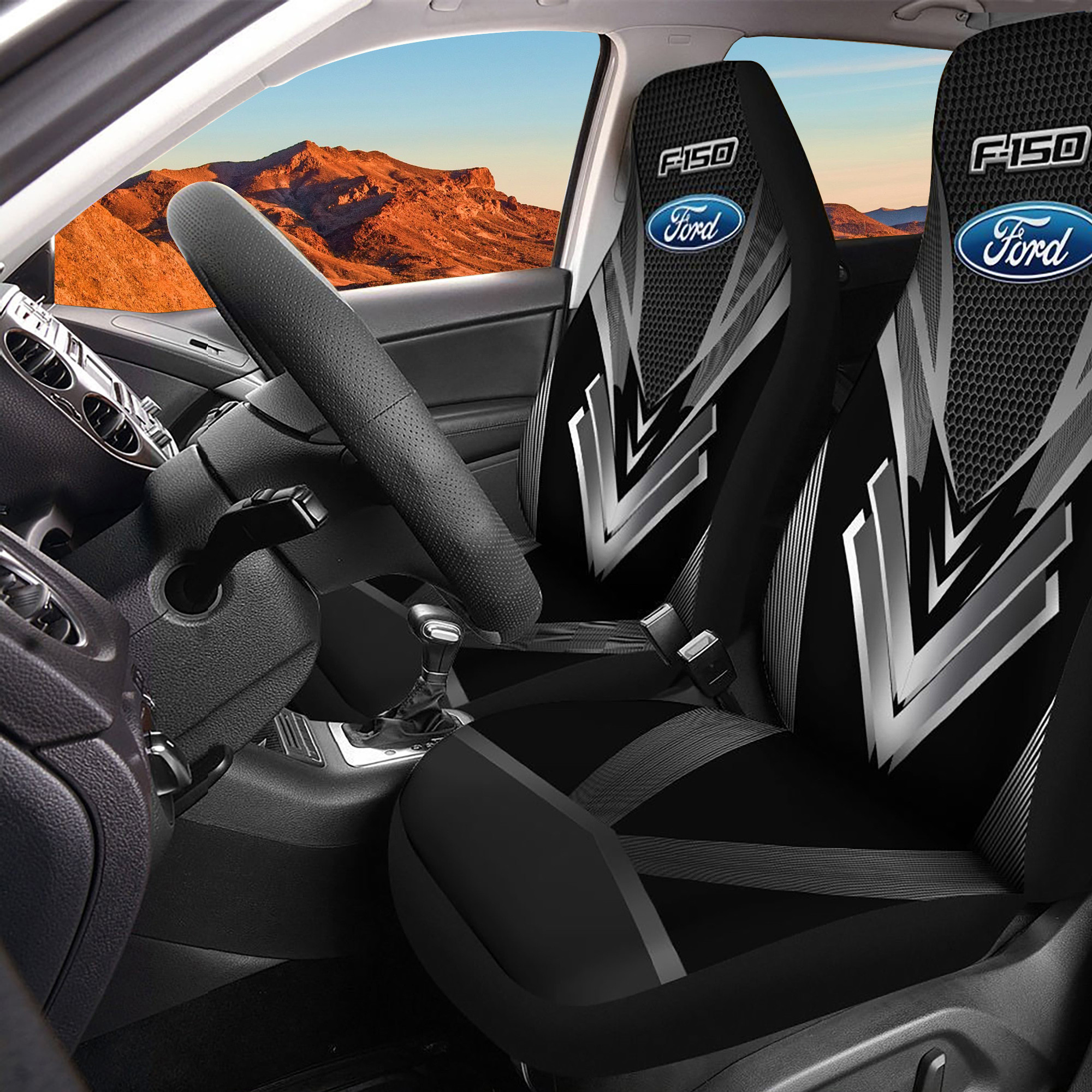 Ford F-150 Logo Car Seat Cover Set CSC6099