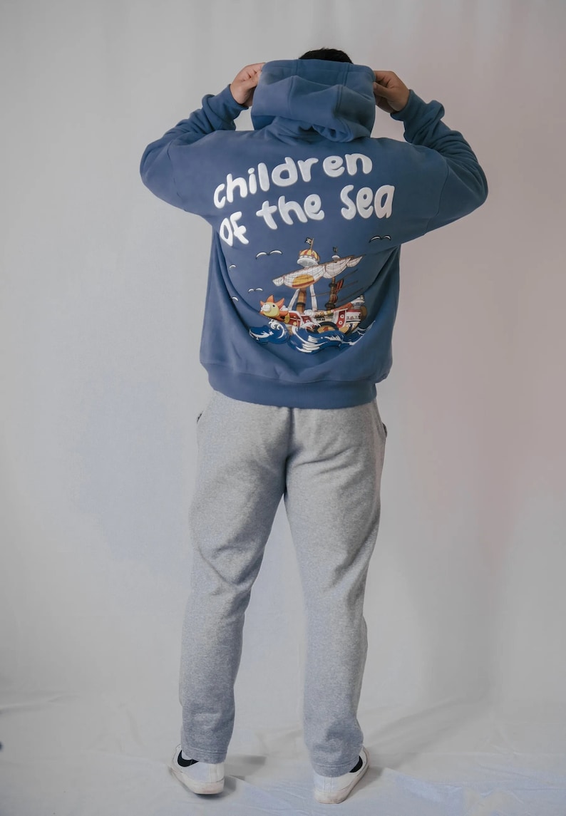 Pirate Children of the Sea Hoodie, Blue Hoodie, Anime Hoodie, Gift for Him, Men's Hoodie, Unisex Hoodie, Oversize Hoodie, Gift for Birthday Trending Products Design By Alwaysky Fashion In 2024