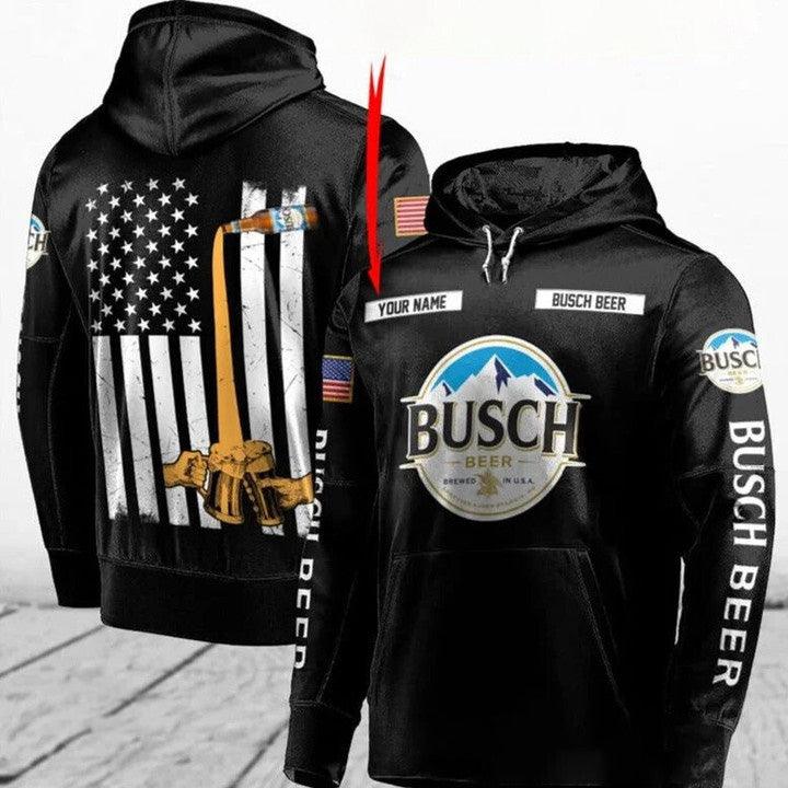 Personalized Black Busch Beer Hoodie