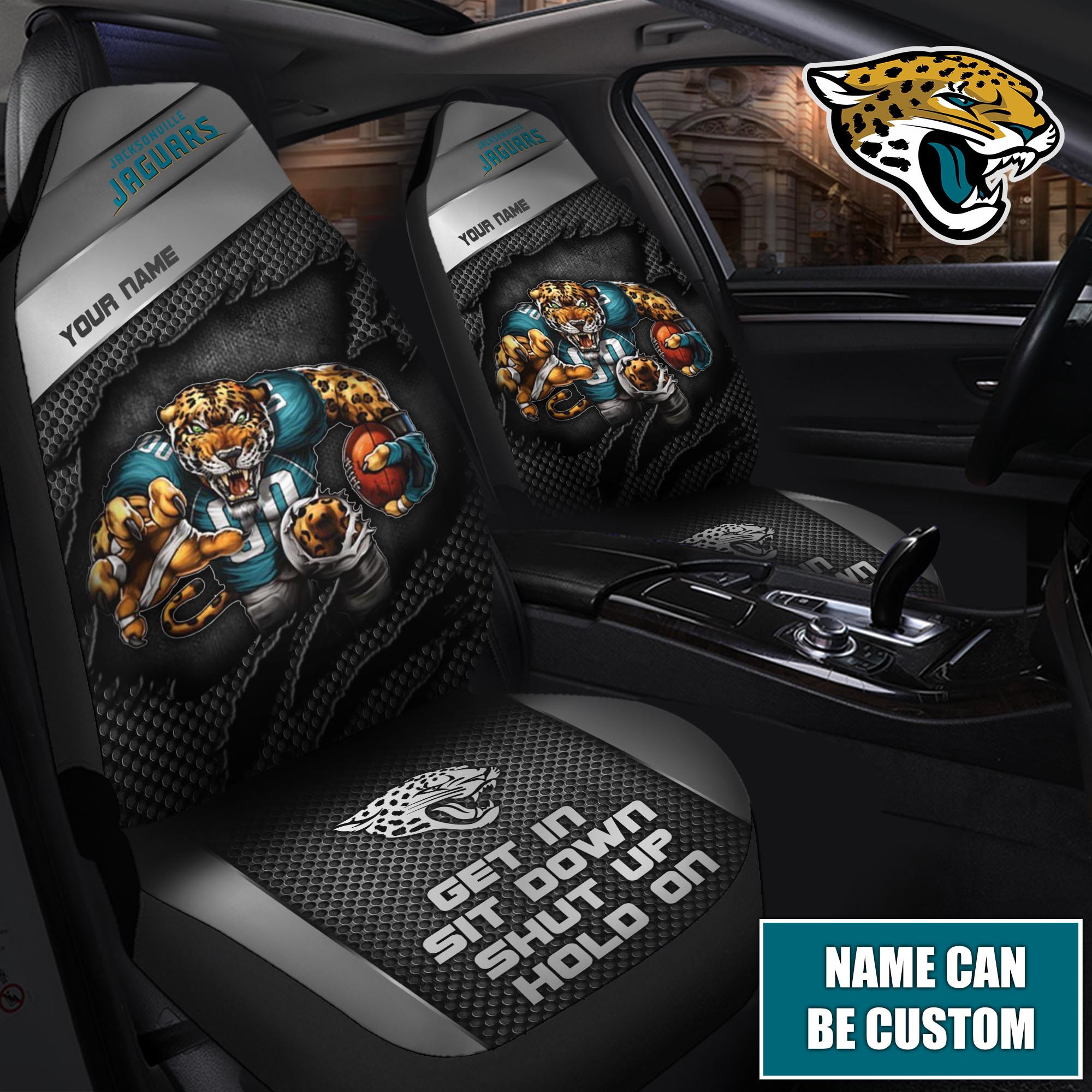 Jacksonville Jaguars Customized Car Seat Cover Set CSC1745