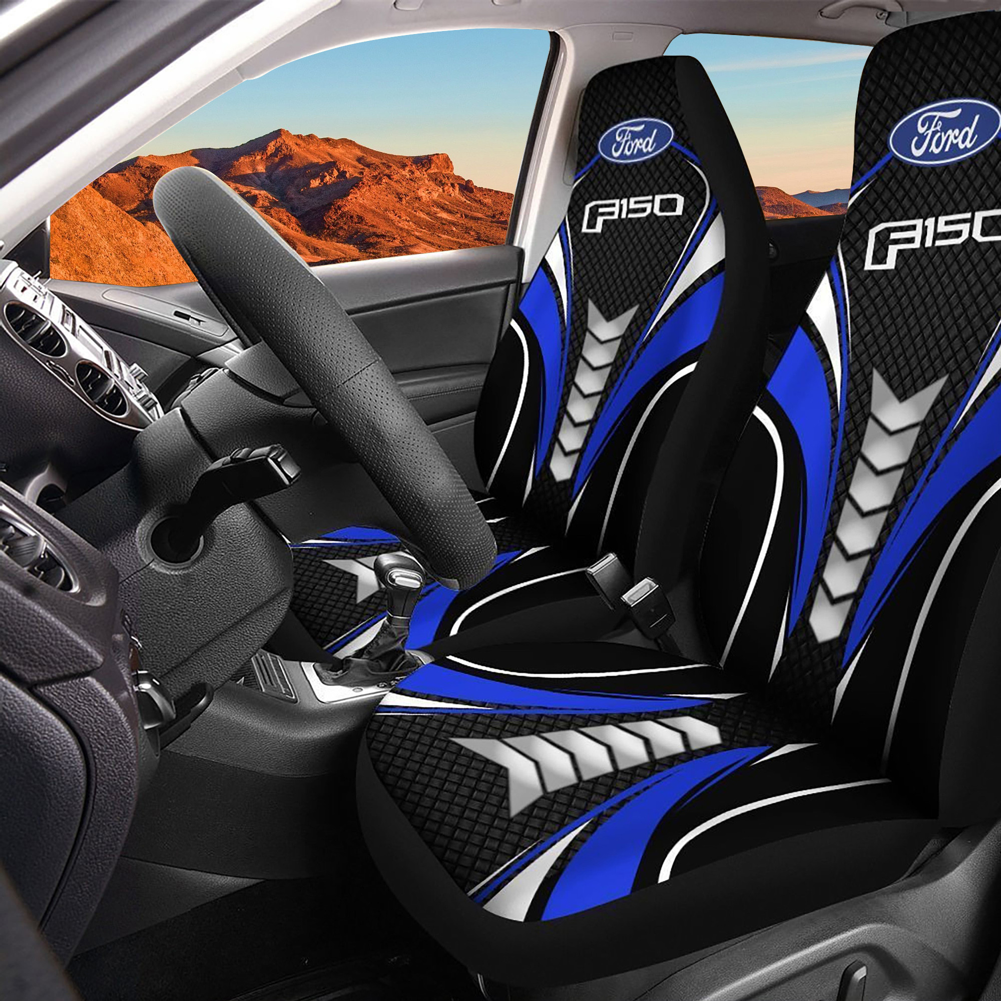 Ford F-150 Logo Car Seat Cover Set CSC2865