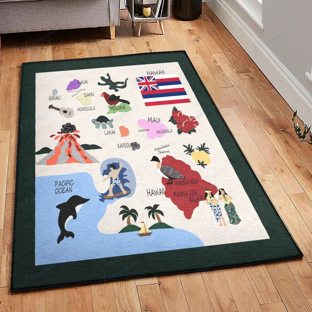 Beach Playroom Rug Hawaiian Area Rectangle Rugs Carpet Living Room Bedroom