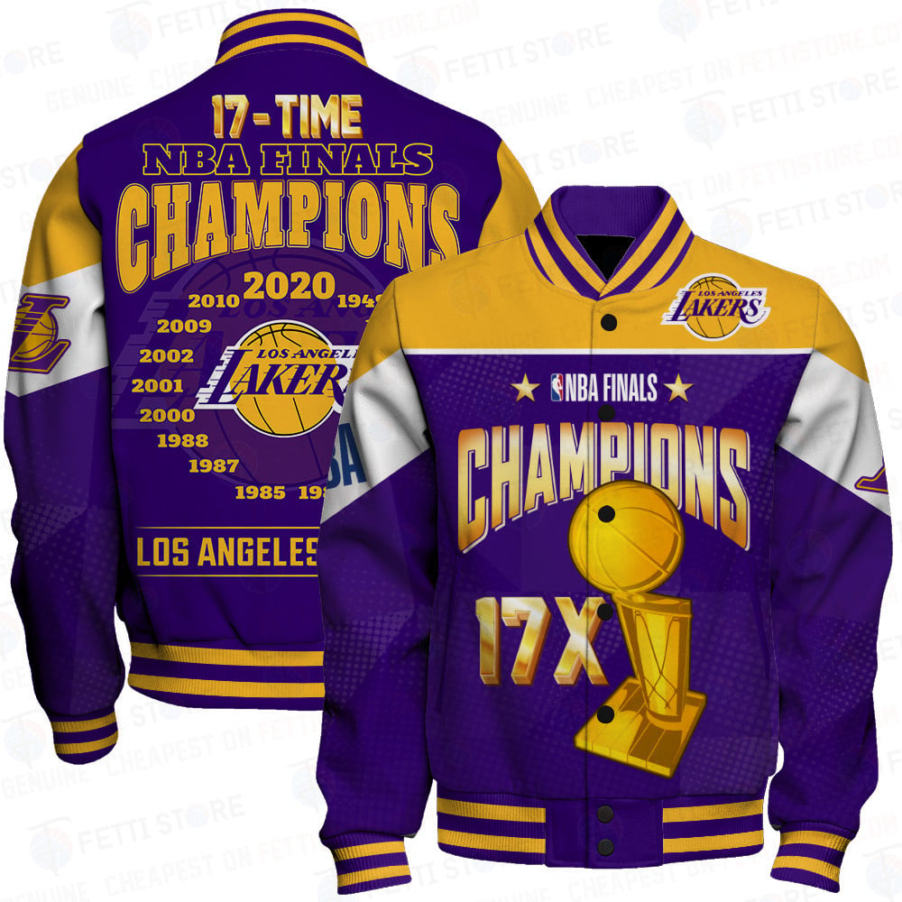 Los Angeles Lakers Champions Print Varsity Jacket SFAT