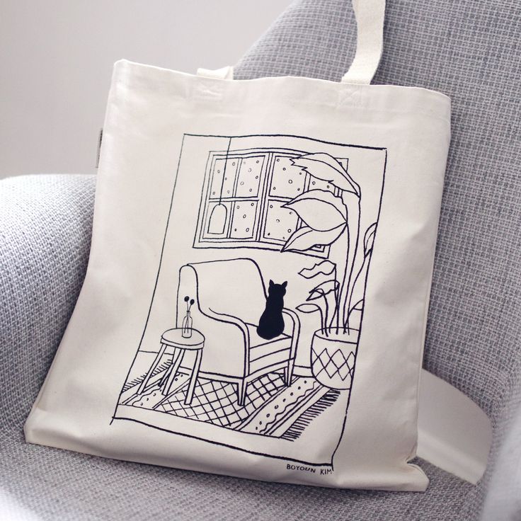 Organic Cotton Heavy Canvas Tote Bag-Cat sitting, Best Tote Bags Ideas, Cute Tote Bags Ideas, Tote Bag Design Ideas, Girls Tote Bag, Best Canvas Tote Bags Ideas