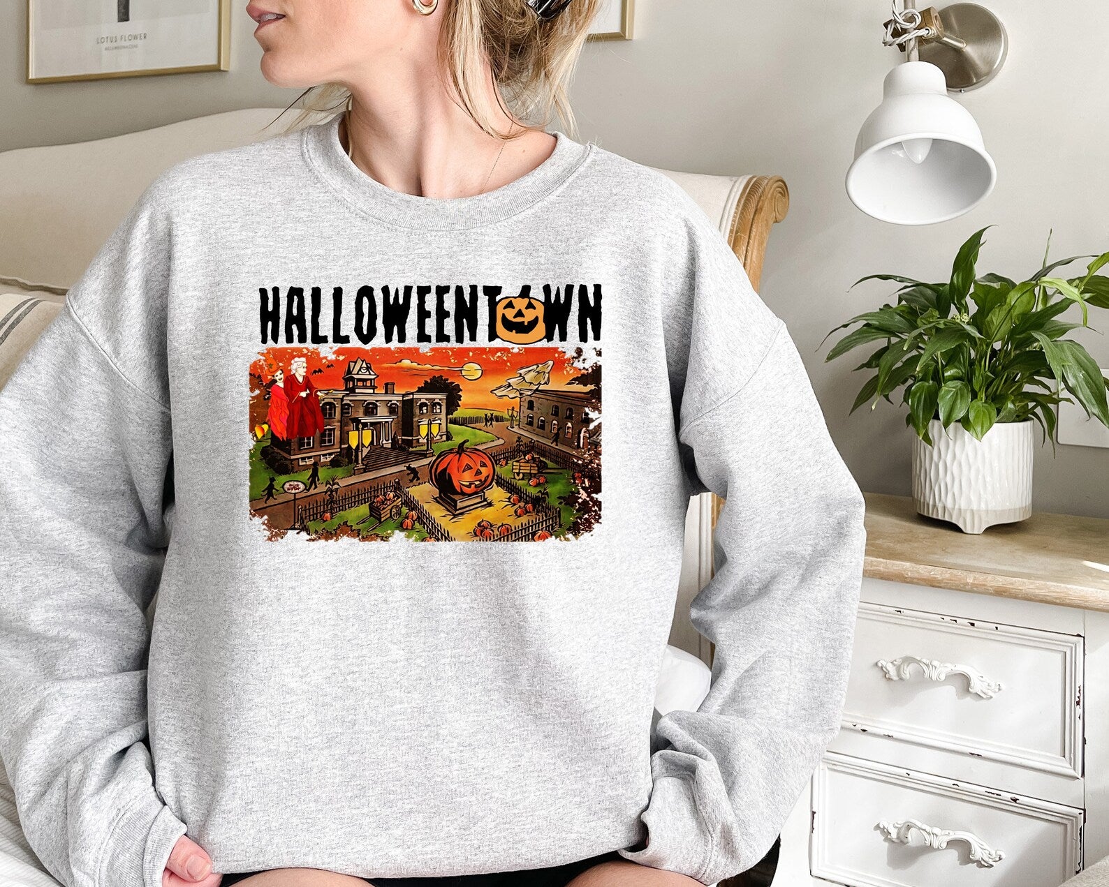 Halloweentown Est 1998 Sweatshirt 2D Crewneck Sweatshirt All Over Print Sweatshirt For Women Men Sws3843