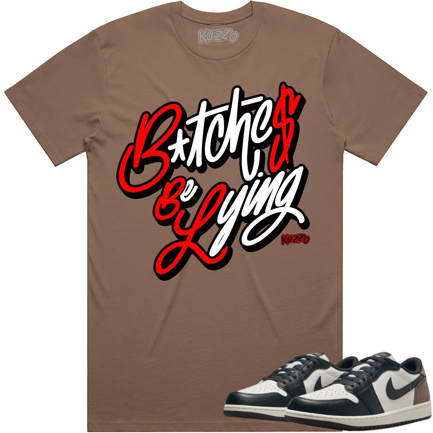 Mocha Low 1s Shirt to Match - Jordan 1 Low Sneaker Tees - BBL Dress Your Best With OnlyClothing - Halloween Collection From Snorider