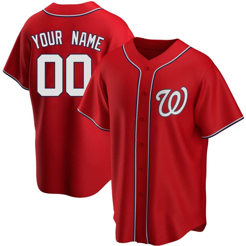 Washington Nationals Team 2022 Red Custom Jersey Unisex Pro Official