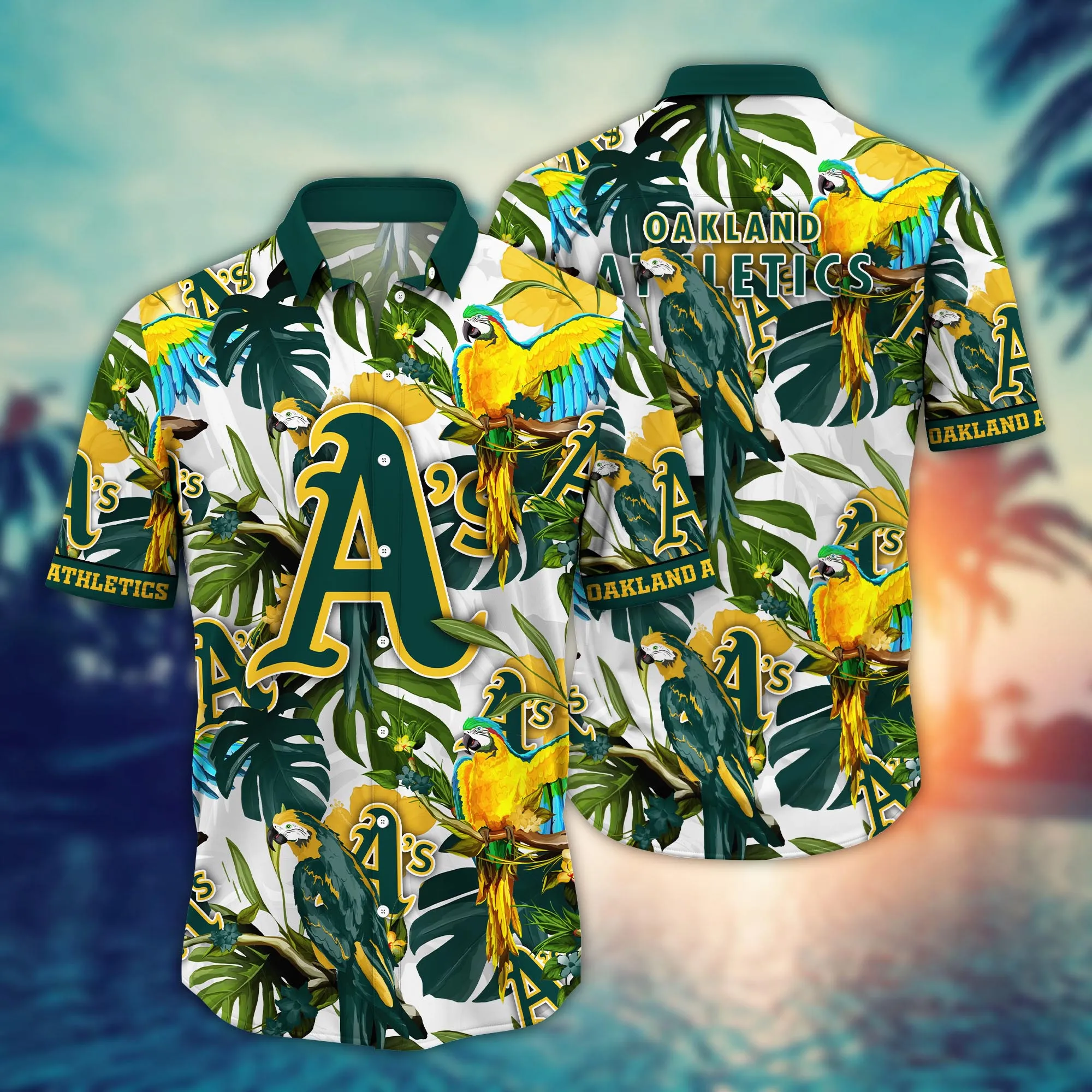 Oakland Athletics Mlb Hawaiian Shirt Warm Daystime Aloha Shirt