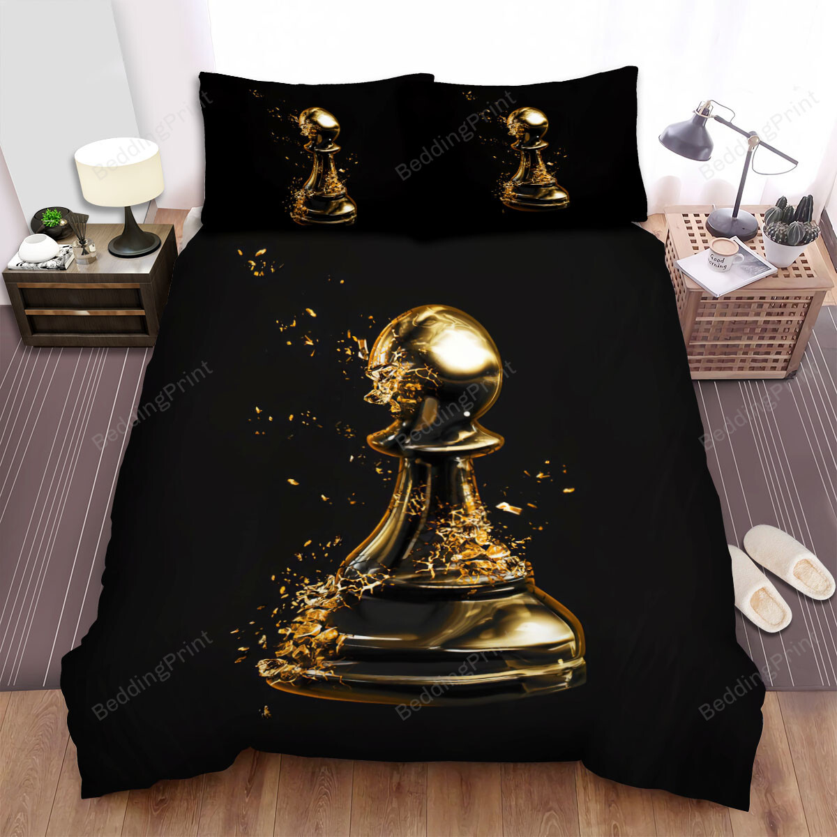 Golden Chess Piece 3D Broken Pawn Be …