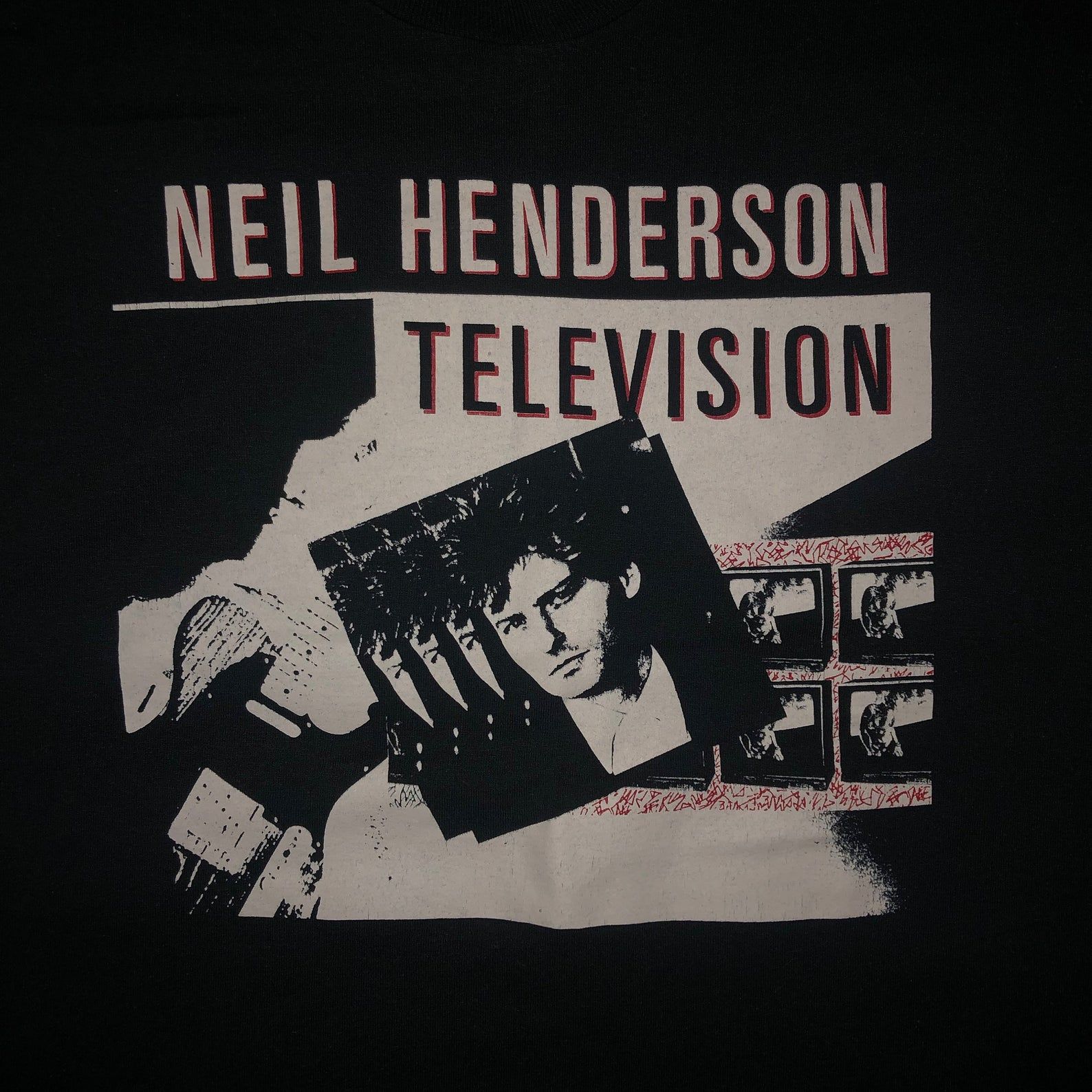 Vintage 1980S Neil Henderson Band Concert T Shirt Television Screen Stars Single Stitch 80S