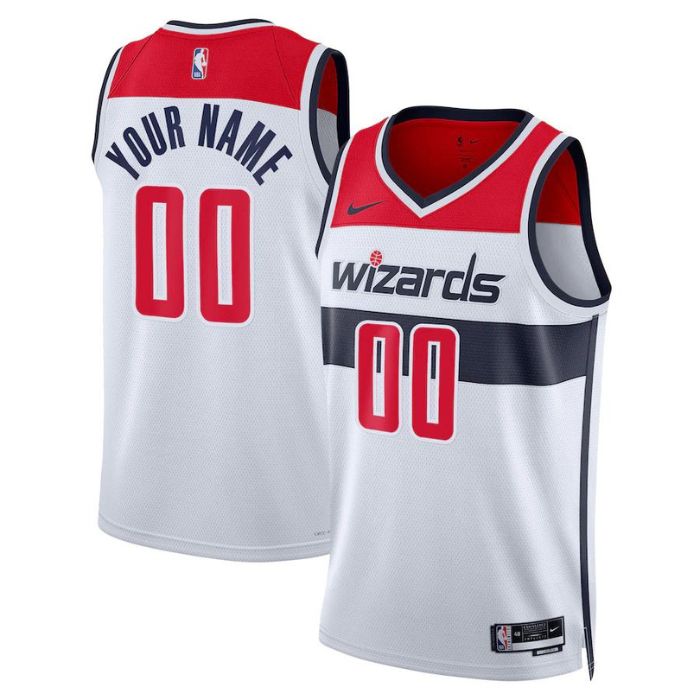 Washington Wizards Unisex 2023 Swingman Custom Jersey White – Association Edition