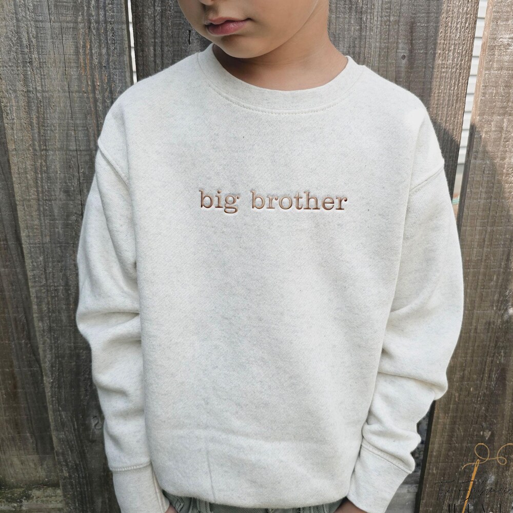 Big Brother Sweatshirt, Embroidered Toddler Sweatshirt Big Bro, Pregnancy Announcement Personalized Name Kids Name Sweatshirt Siblings 824 X Teewhiz Yourtshirtman