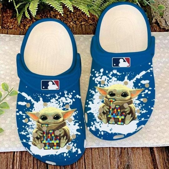 Los Angeles Dodgers MLB Baby Yoda Blue Crocss Classic Clogs Shoes Ver145