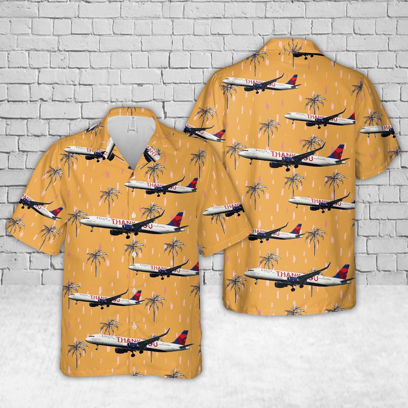 Delta Air Lines Airbus A321-211/W N391Dn Thank You Livery Hawaiian Shirt