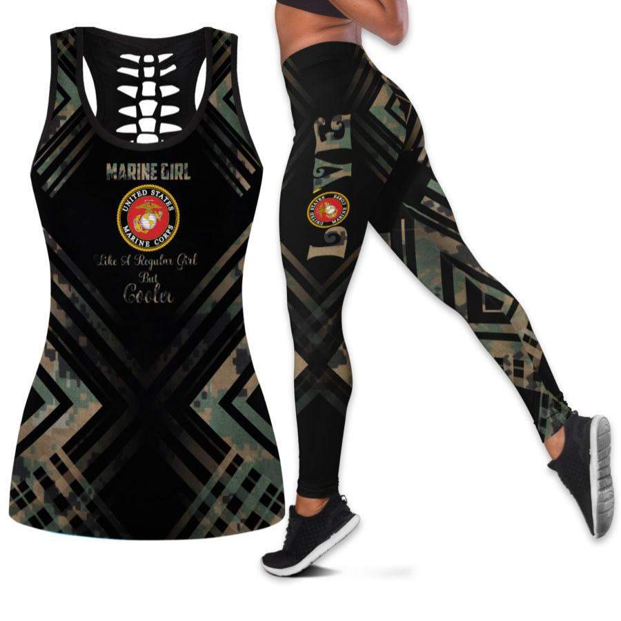 Marine Girl Tank Top And Legging Set