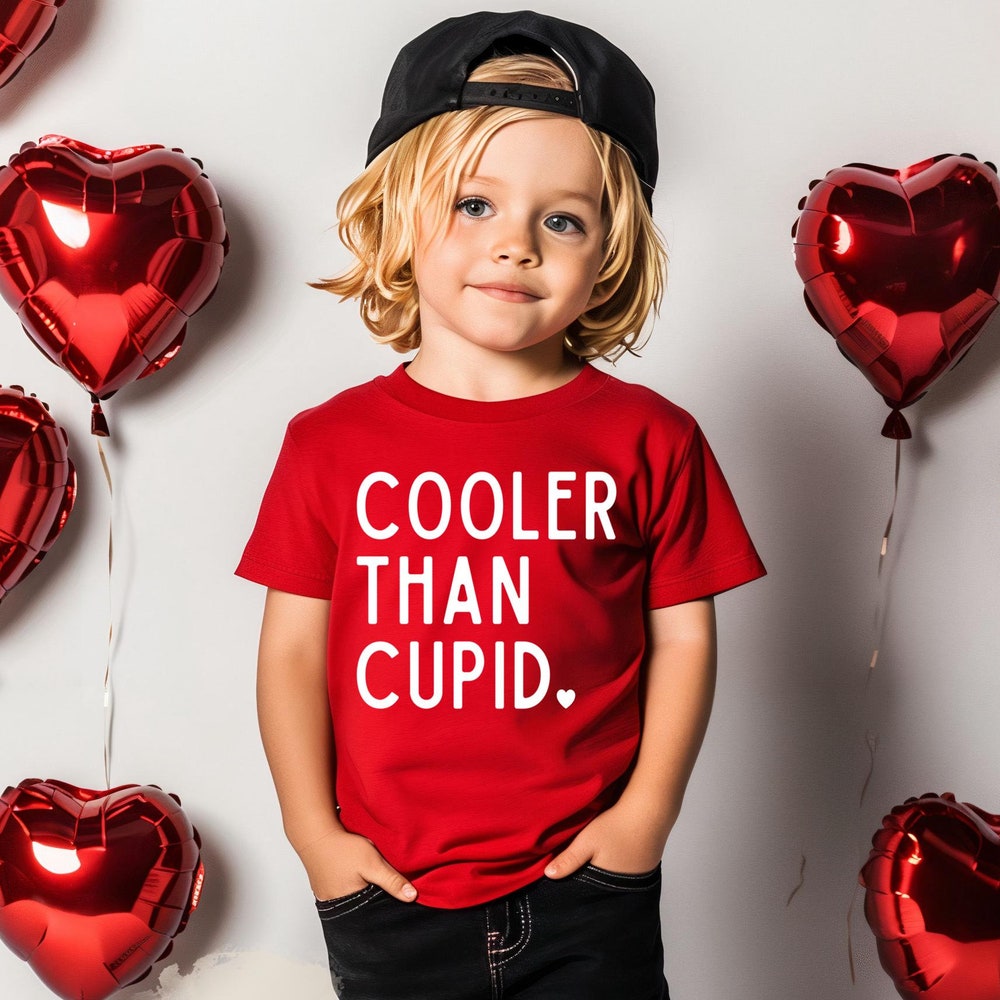 Cooler Than Cupid Shirt, Funny Valentine Shirt, Kids Valentine Day Shirt, Boys Valentine'S Day, Toddler Heart Throb, Lover Boy, Cool Brother Grooveshirts Prowallart