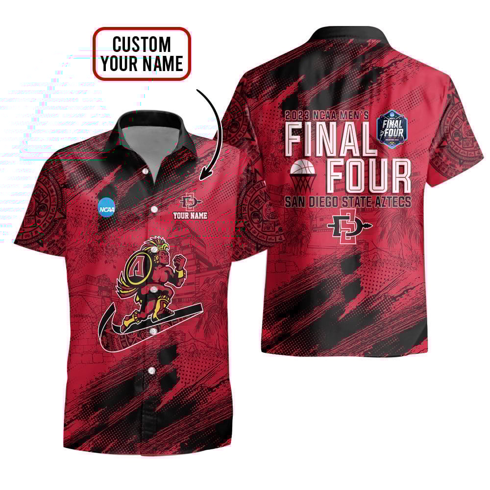 San Diego State Aztecs Final Four National Collegiate Athletic Association 2023 Unisex Customized Ncaa Champions 3D Hawaiian Shirt Sh