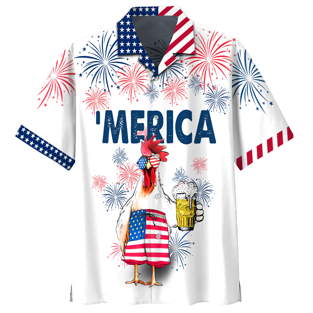 Chicken Hawaiian Shirt – Independence Day Is Coming