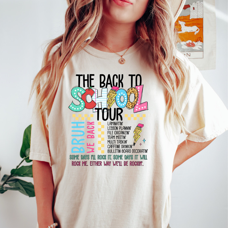 The Back To School Tour, Bruh We Back, Personalized Shirt, Gifts For Girl - Independence Day 2024 