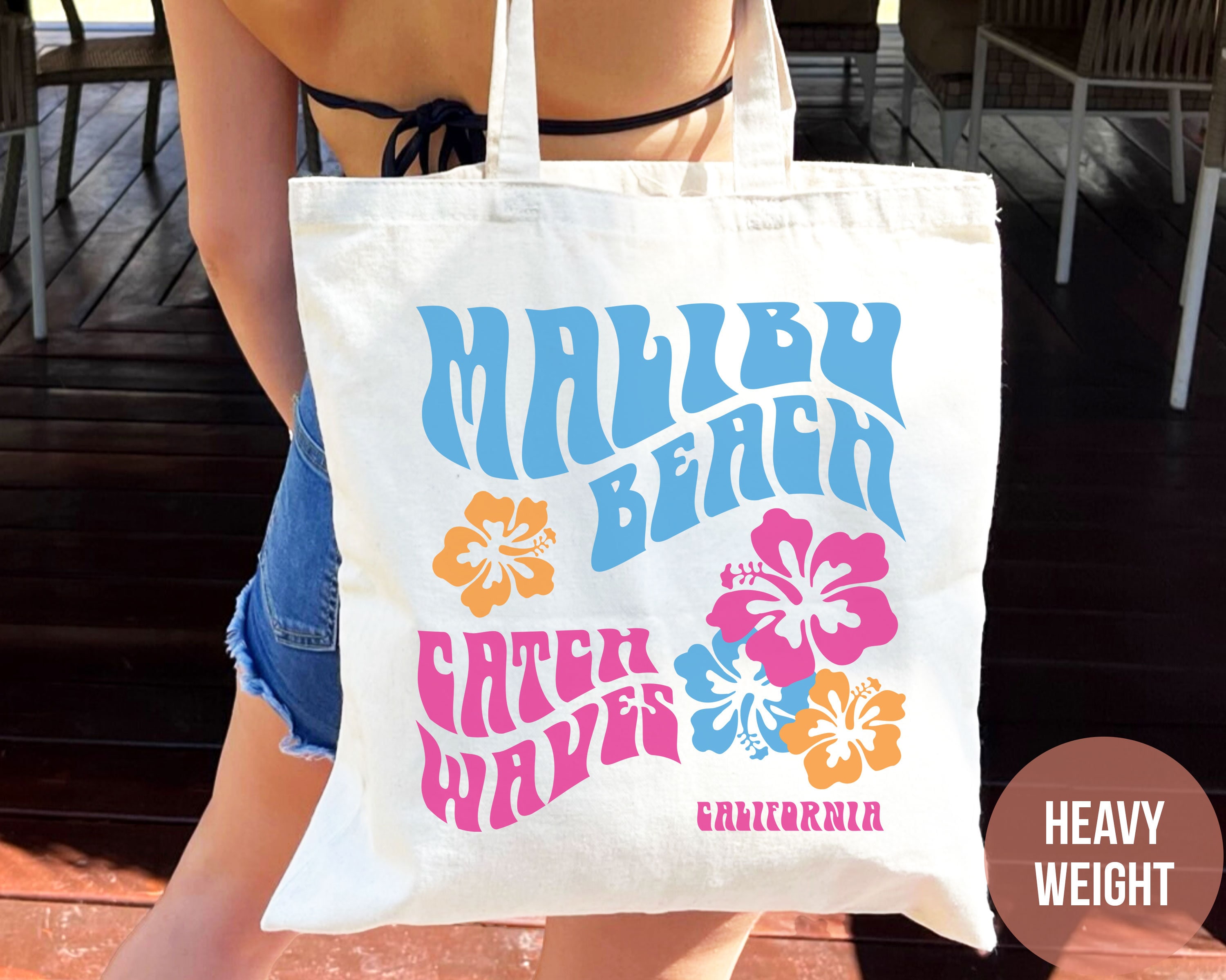 Malibu Beach Coconut Girl Tote Bag Coconut Girl Aesthetic Trendy Tote Bag Preppy Tote Bag Cute Canvas Tote Bag Cute Beach Tote Bag