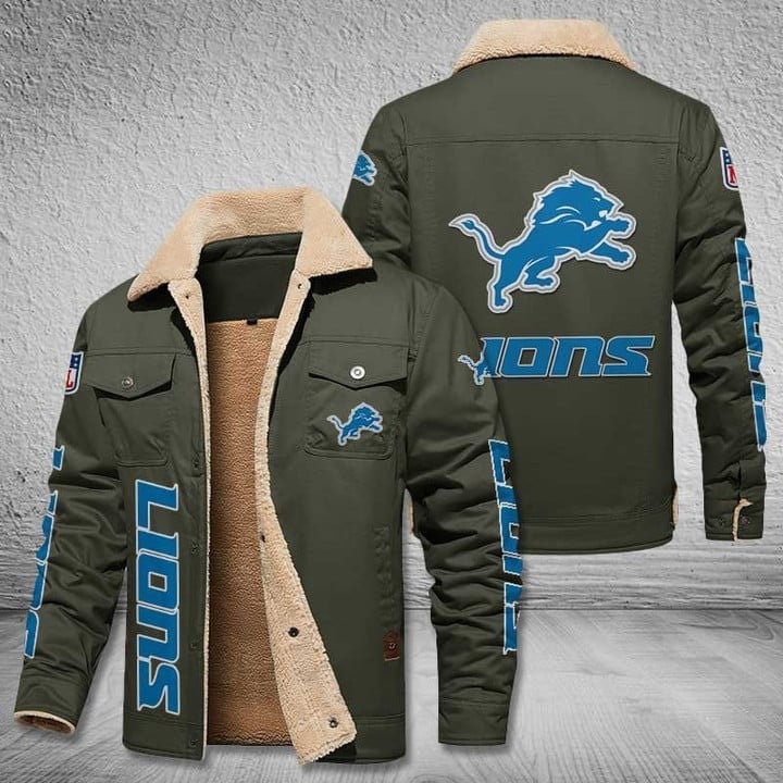 Detroit Lions NFL Stand Collar Jacket