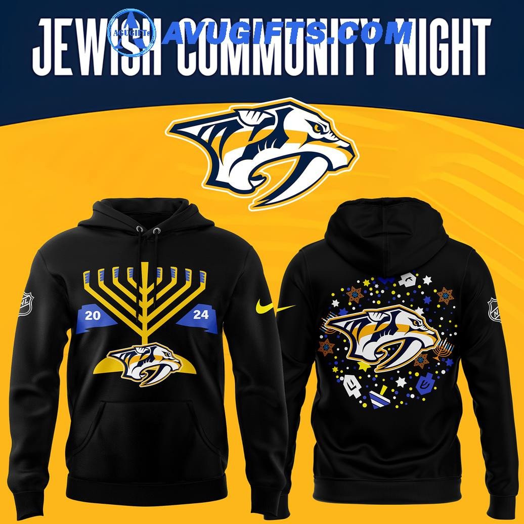 2024 Nashville Predators X Jewish Community Night Limited Edition Hoodie – Zip Hoodie 3D Aop Shirt