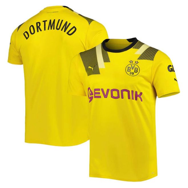 Borussia Dortmund Unisex Jersey 2022/23 Third Personalized Jersey – Yellow