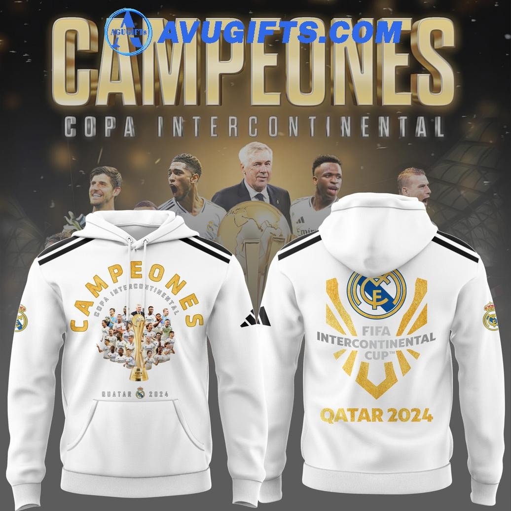 Real Madrid Champion Intercontinental Cup Qatar 2024 Limtied Hoodie – Zip Hoodie 3D Aop Shirt