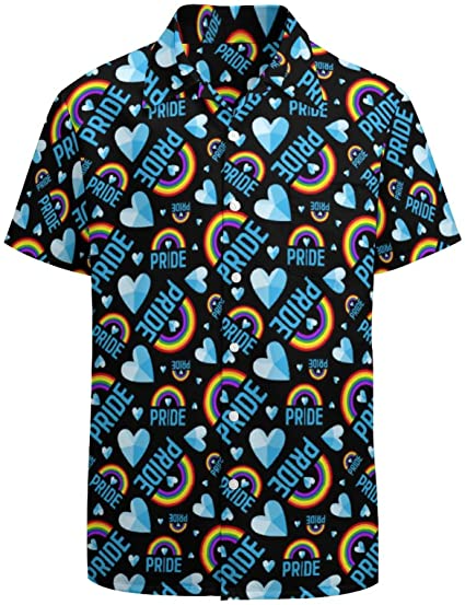 Gay Pride Hawaiian Shirt, Rainbow Hawaiian Shirt, Rainbow Pride Clothing For Lesbian, Gay Man, Lgbt Gift