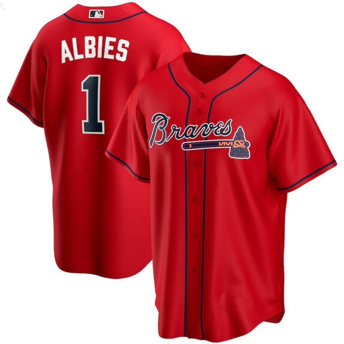 Ozzie Albies Atlanta Braves All Over Print Baseball Jersey For Fans