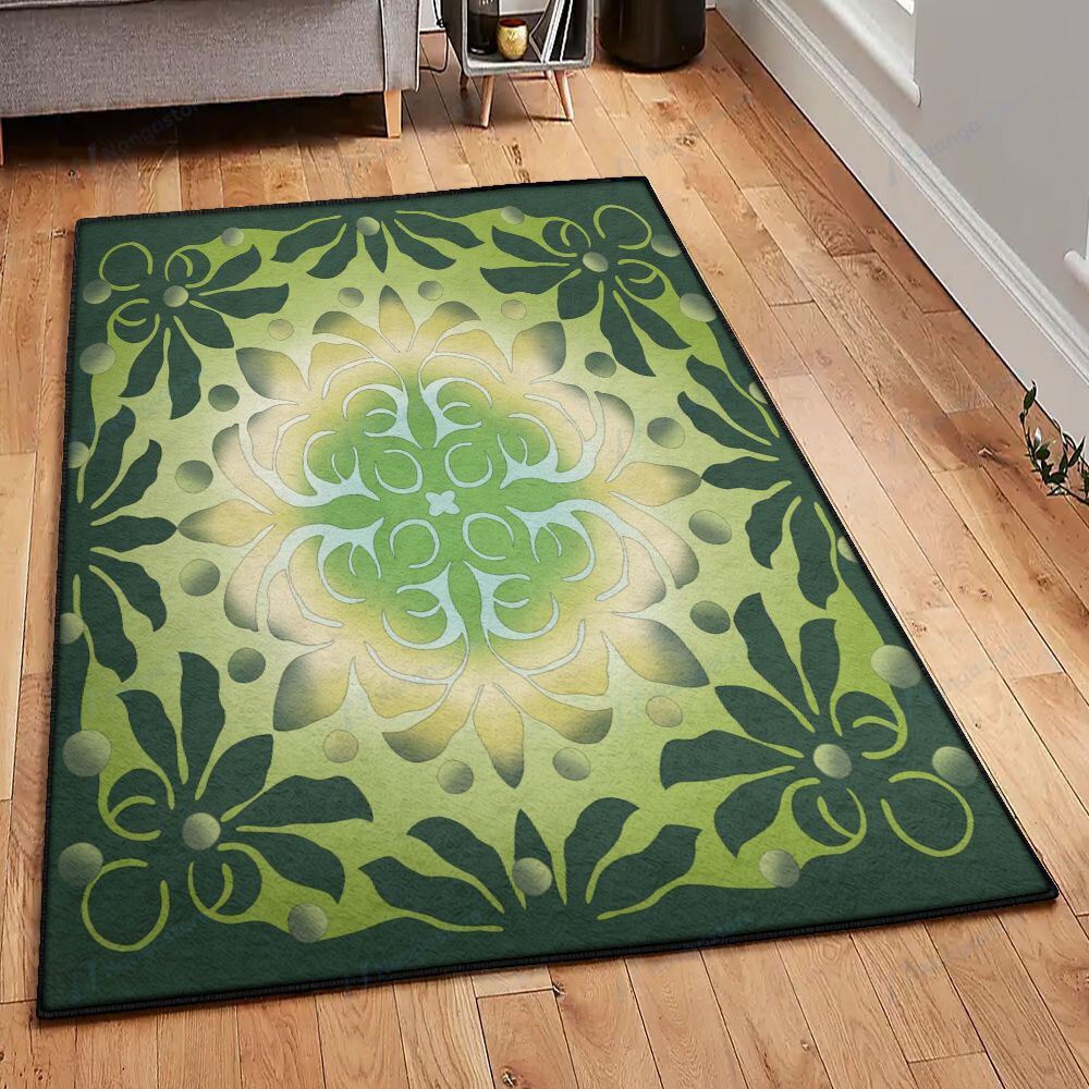 Aloha Hawaiian Leaves Area Rectangle Rugs Carpet Living Room Bedroom