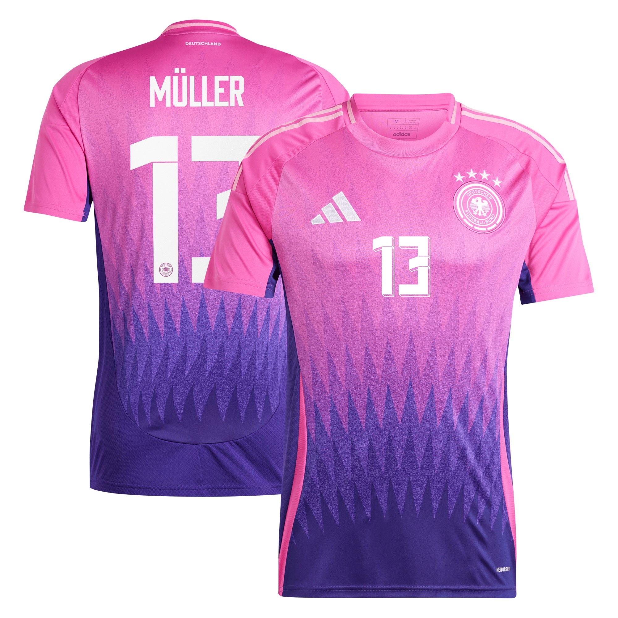 Thomas Muller Germany National Team Adidas 2024 Away Jersey – Pink