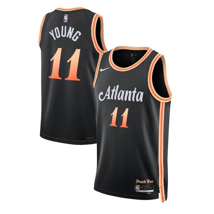 Trae Young Atlanta Hawks Unisex 2023 Jersey – City Edition – Black