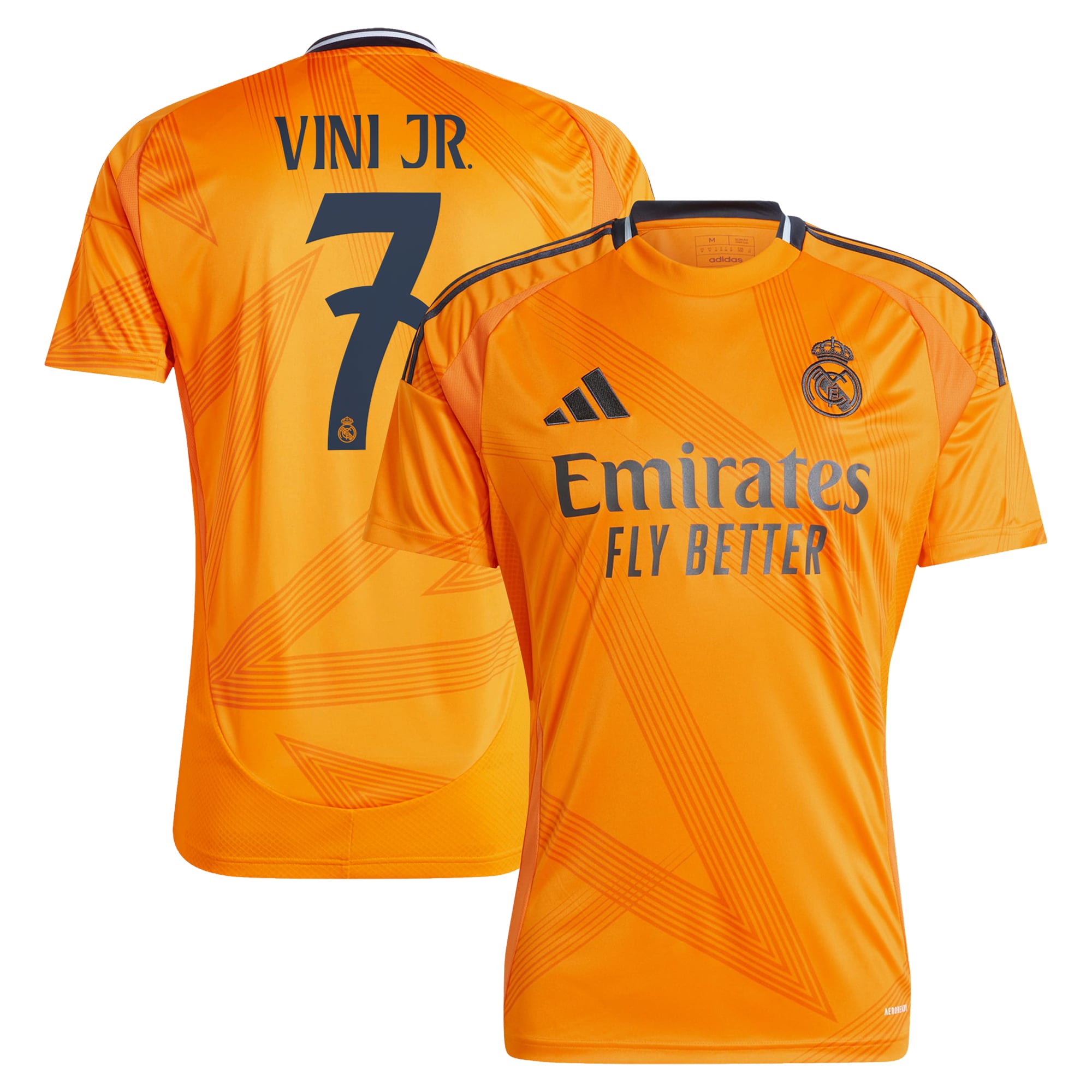 Vini Jr. Real Madrid Adidas 2024/25 Away Player Jersey – Orange