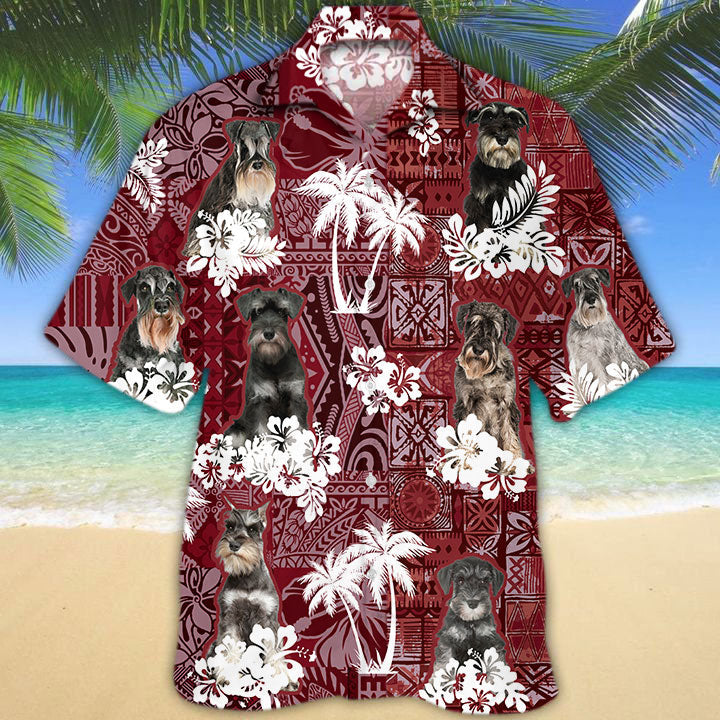 Schnauzer Hawaiian Shirt, Cute Pet Hawaiian Shirts