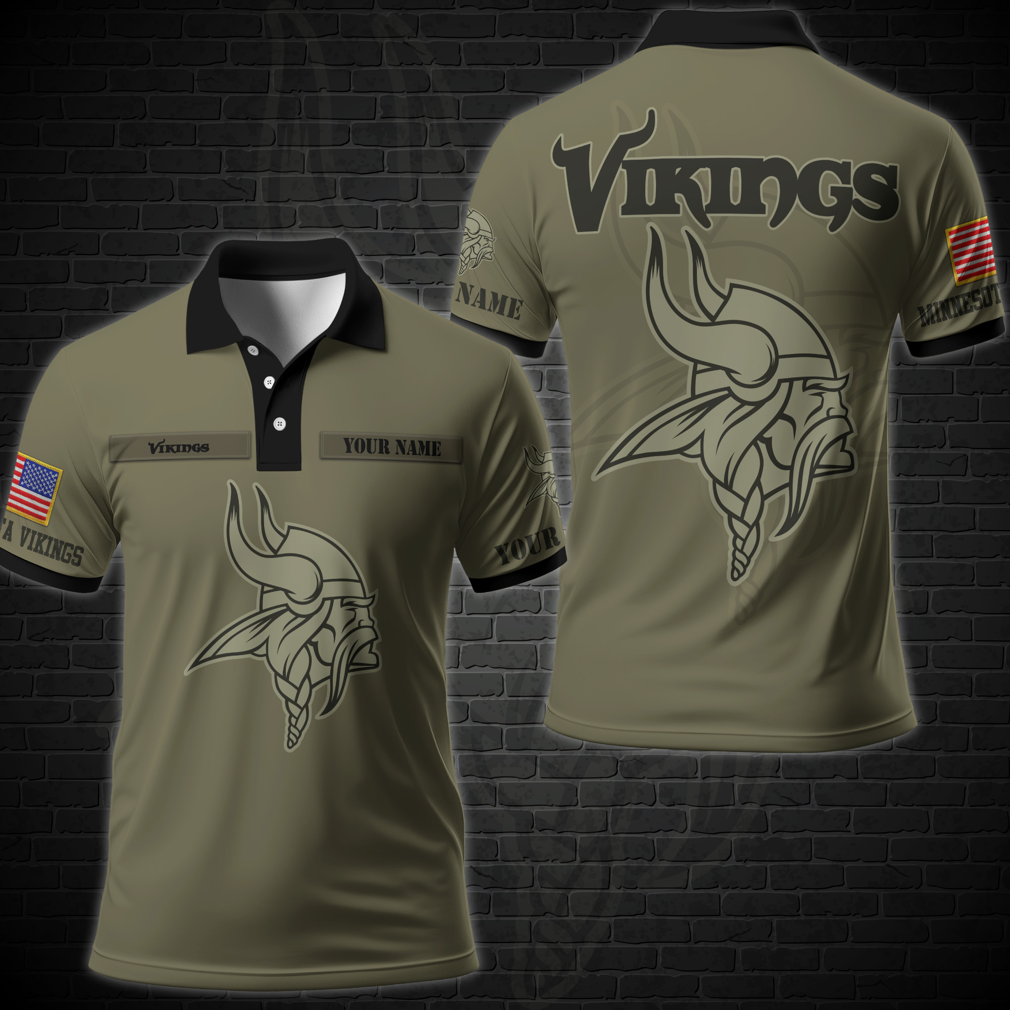 Minnesota Vikings Polo Shirt Custom Your Name, Sport Team Polo, Sport Lover Gifts Etrg-51515 Shirtstore24H