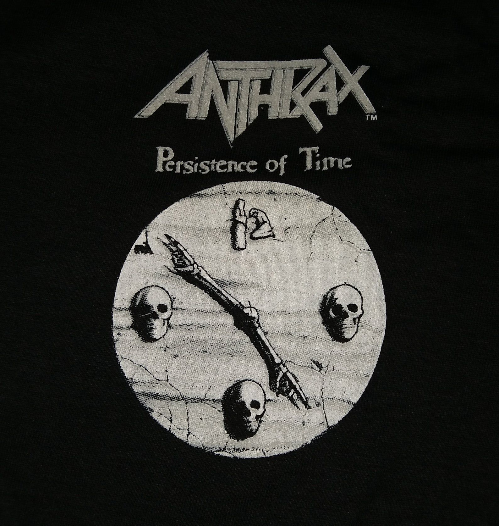 Vintage 1990 Anthrax Persistence Of Time Promo Concert Tour Promo Rare T-Shirt