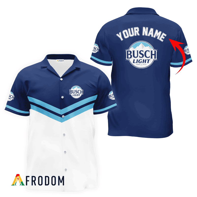 Personalized Busch Light Blue Tennis Hawaiian Shirt