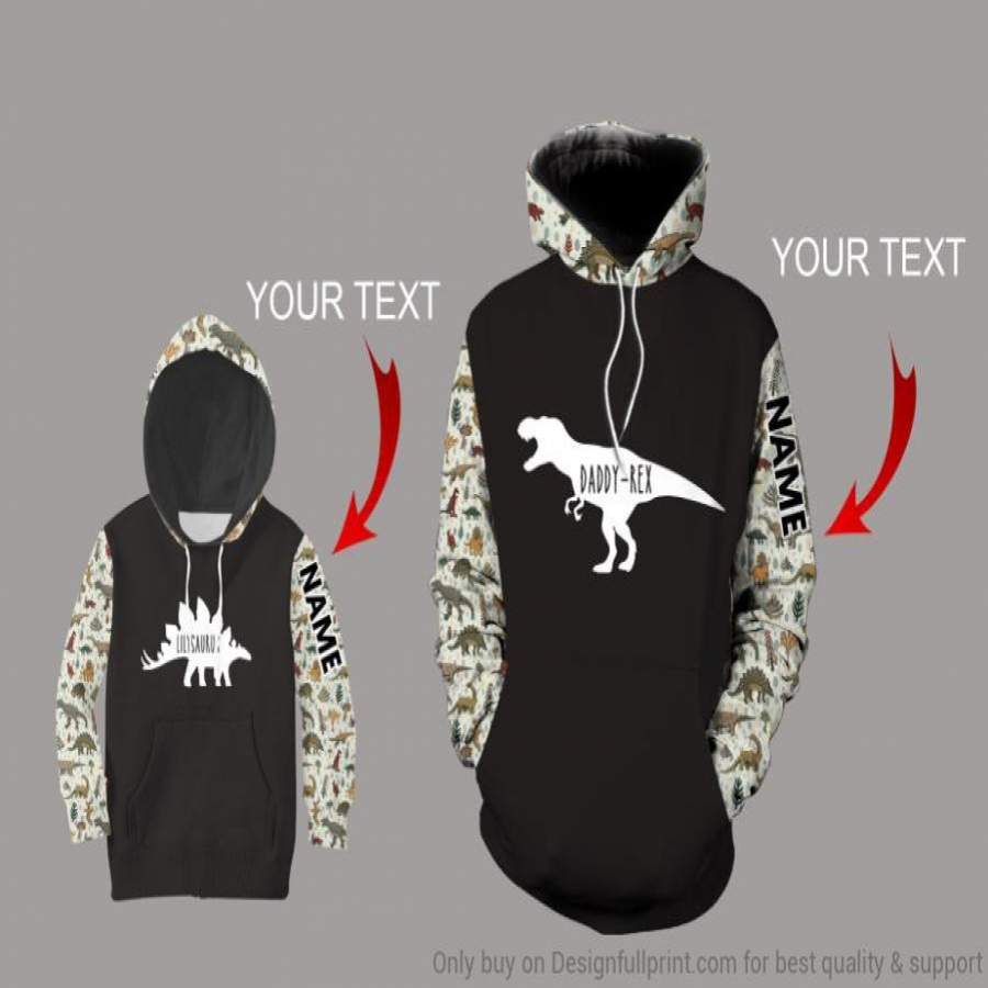 Dad And Son Dinosaur Hoodie Set For  &hellip;