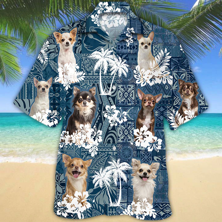 Chihuahua Hawaiian Shirt, Dog Summer Aloha Hawaiian Shirt For Men, Women