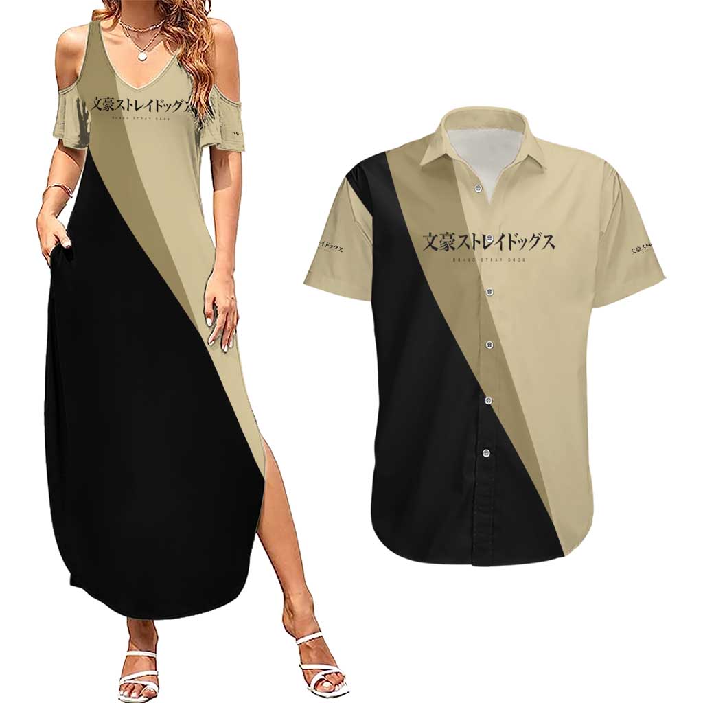 Coolprintshirt - Graphic Tee - Osamu Dazai Couples Matching Summer Maxi Dress And Hawaiian Shirt Anime Style Ts04