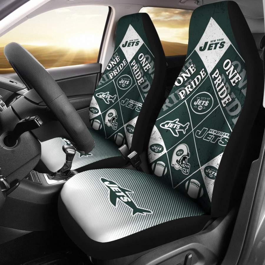 Colorful Pride Flag New York Jets Car Seat Covers CSC395