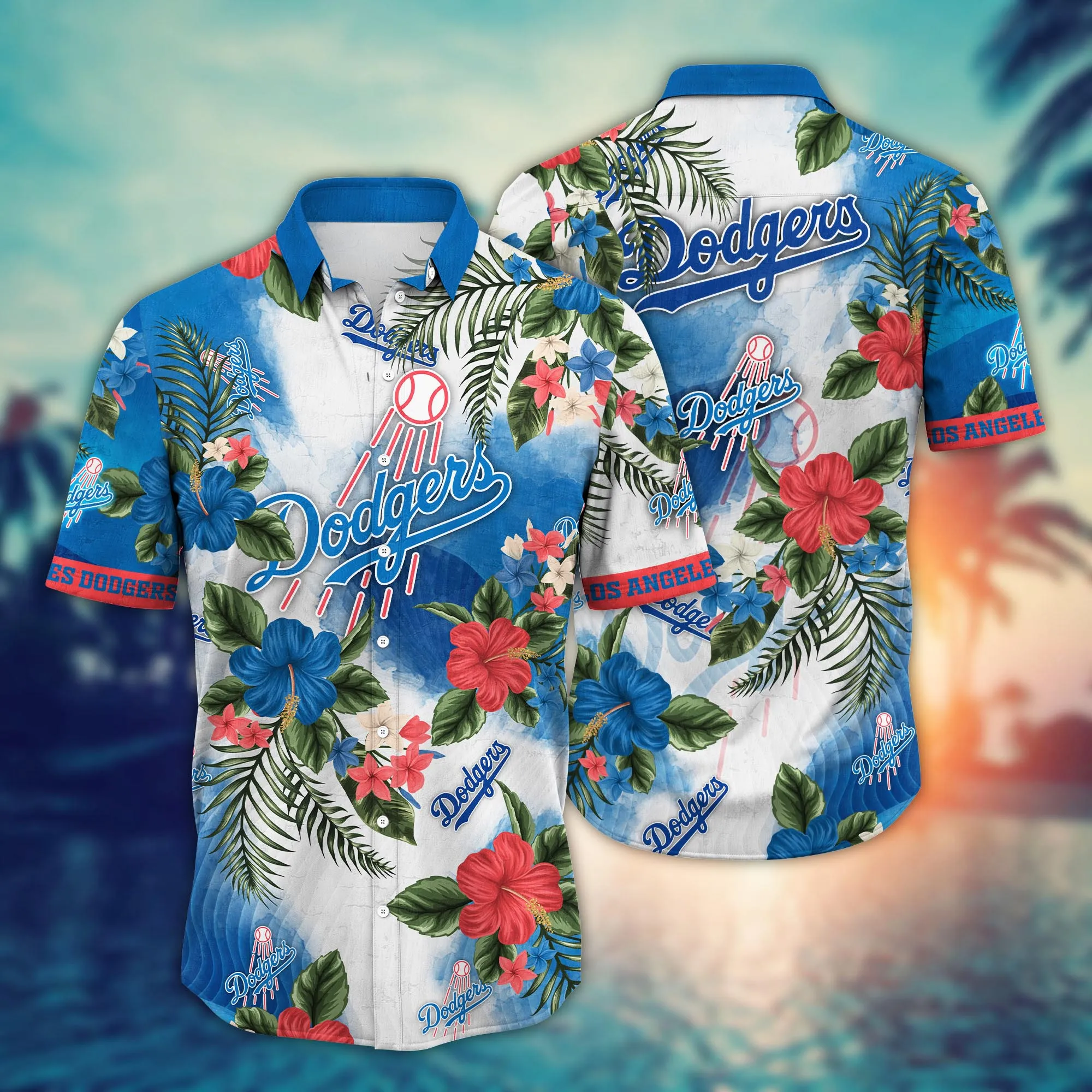 Los Angeles Dodgers Mlb Hawaiian Shirt Ocean Wavestime Aloha Shirt